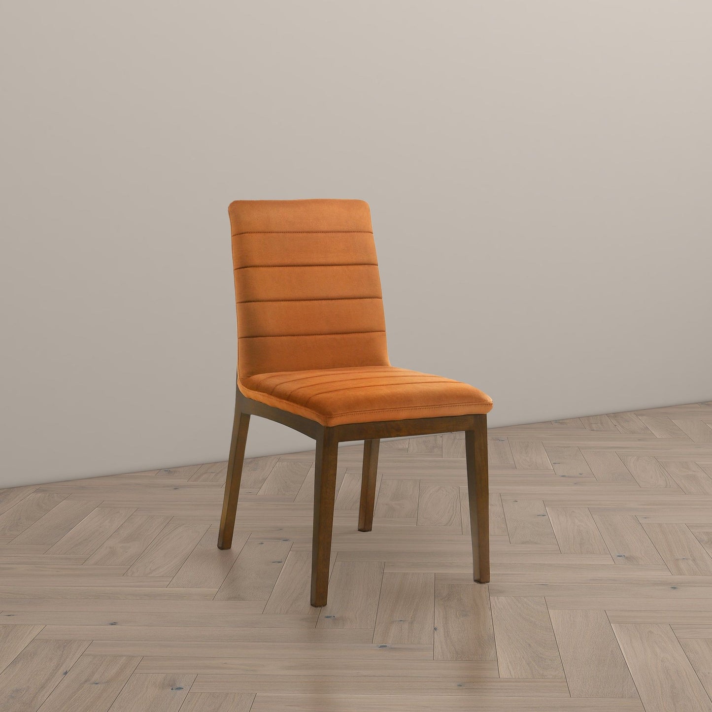 Ines - Dining Chair (Set of 2) - Brown / Burnt Orange