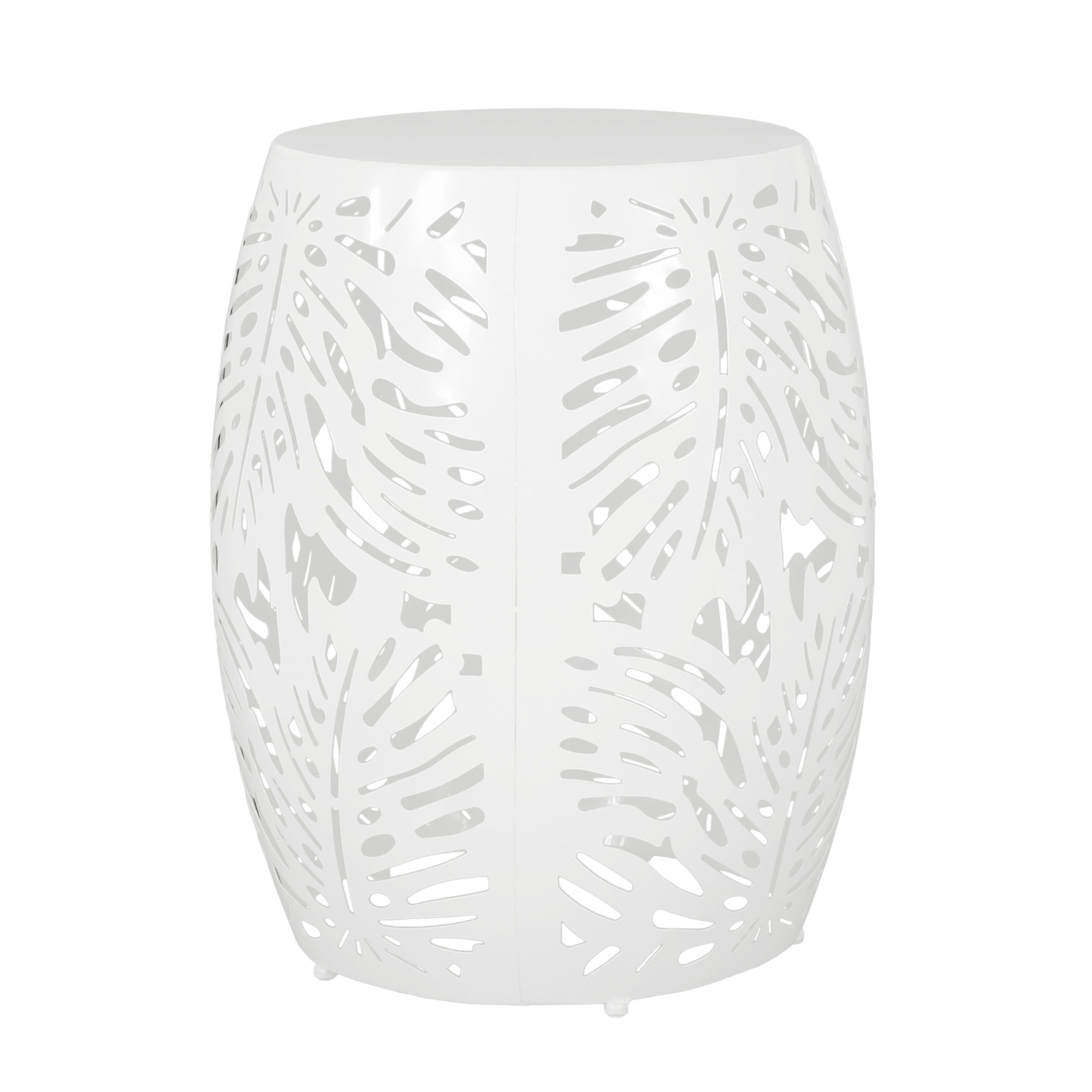 Metal End Table Large - White