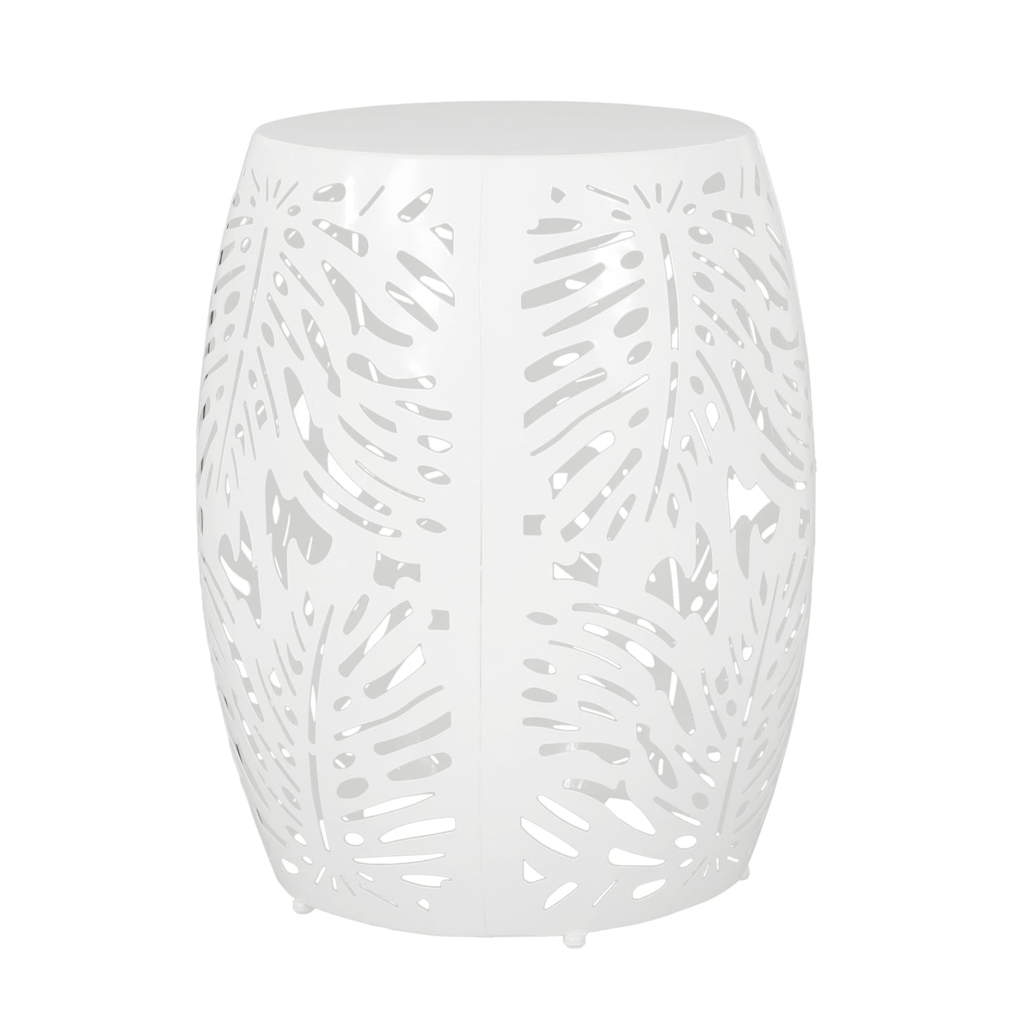 Metal End Table Large - White