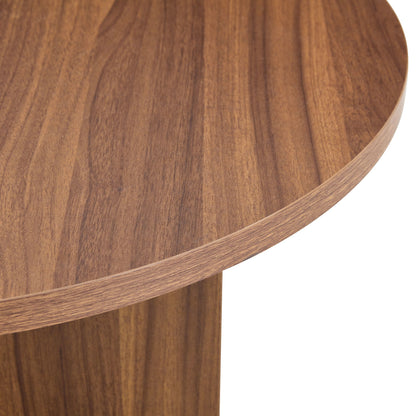 Versatile Round Coffee Table For Diverse Interior Styles, Blending Modern Minimalism With Nordic Elegance - Walnut