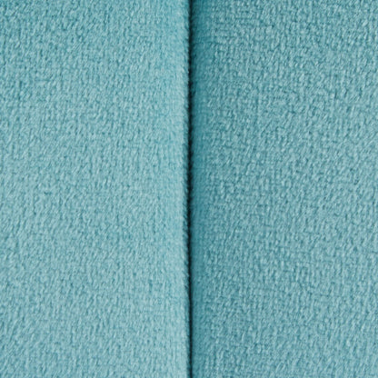 Braided - Round Ottoman - Ice Blue - Velvet
