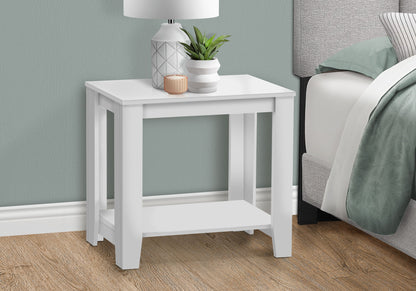 Accent Table, Side Transitional - White