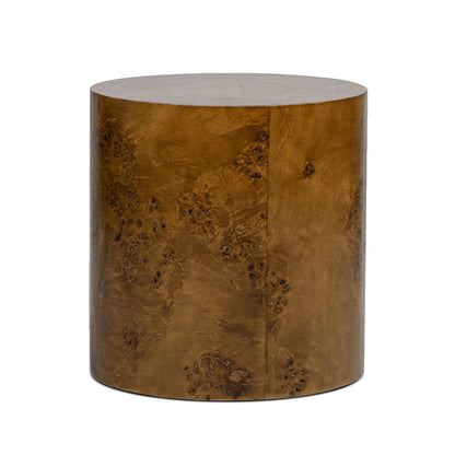 Nebula - Accent Oval Pillar Side Table - Medium Brown