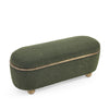 Modern Storage Ottoman Bench Upholstered Seating With Storage - Dark Green