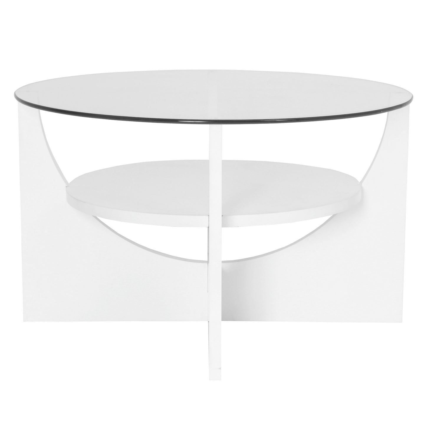 U Shaped Contemporary Coffee Table - White