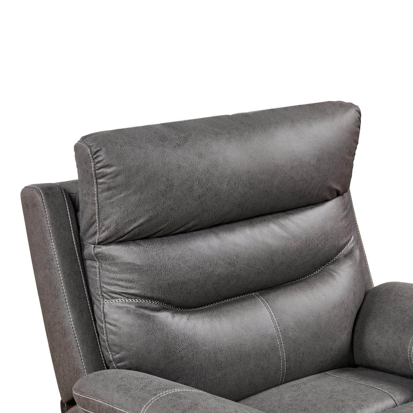 Dual Okin Motor Rocking And 240ÔøΩÔøΩÔøΩÔøΩÔøΩÔøΩÔøΩÔøΩÔøΩÔøΩÔøΩÔøΩÔøΩÔøΩÔøΩ Swivel Single Sofa Seat Recliner Chair Infinite Position, Head Rest With Power Function - Gray