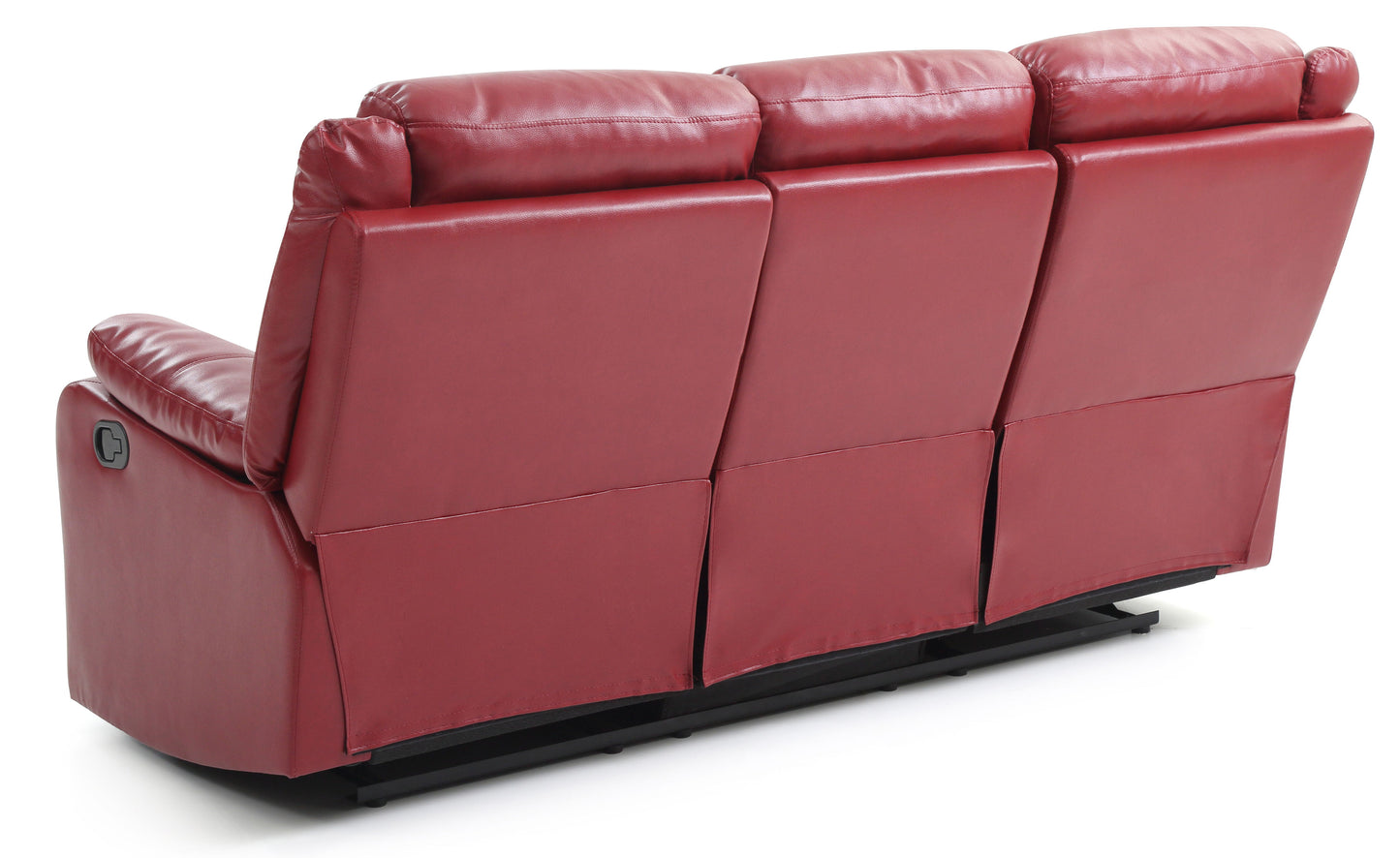 Stylish Contemporary Reclining Sofa - Red