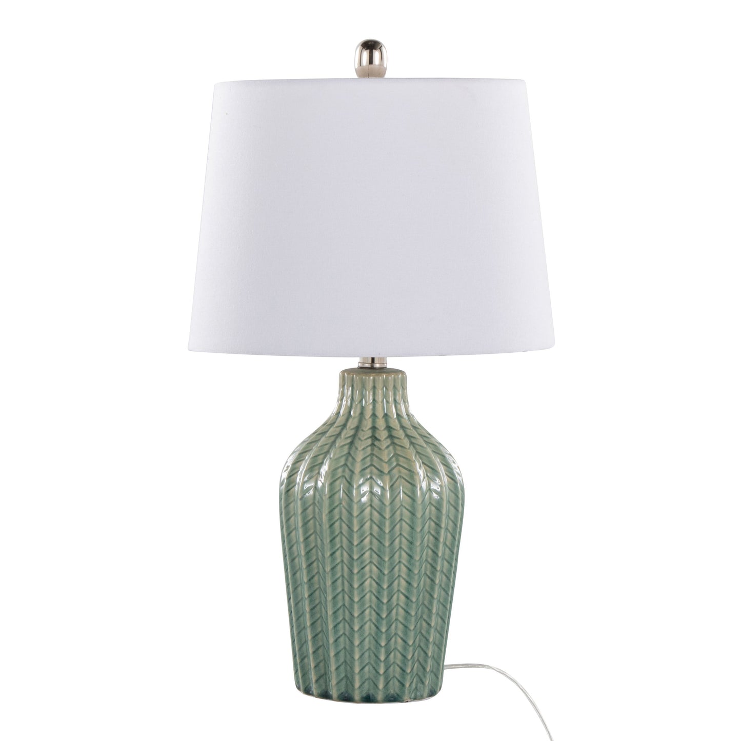 Rockwell - Contemporary Ceramic Table Lamp (Set of 2) - Sage / White