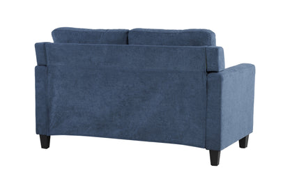 Horatio - Chenille 2 Seater Loveseat - Navy