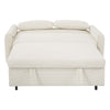 Pull Out Sofa Bed Convertible Couch 2 Seat Loveseat Sofa Modern Sleeper Sofa With 2 Throw Pillows And USB Ports For Living Room - Beige