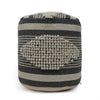 Diamond - Handcrafted Fabric Cylindrical Pouf - Dawn Gray