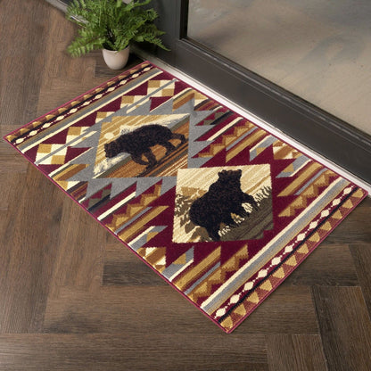 Nature's Nest - 7'10" X 10'3" Lodge Area Rug - Multi, Polyester