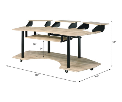 Eleazar - Music Recording Studio Desk - Oak