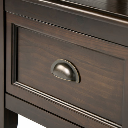 Burlington - Entryway Storage Bench With Drawers - Mahogany Brown