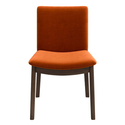 Laura - Mid-Century Modern Solid Wood Dining Chair (Set of 2) - Orange