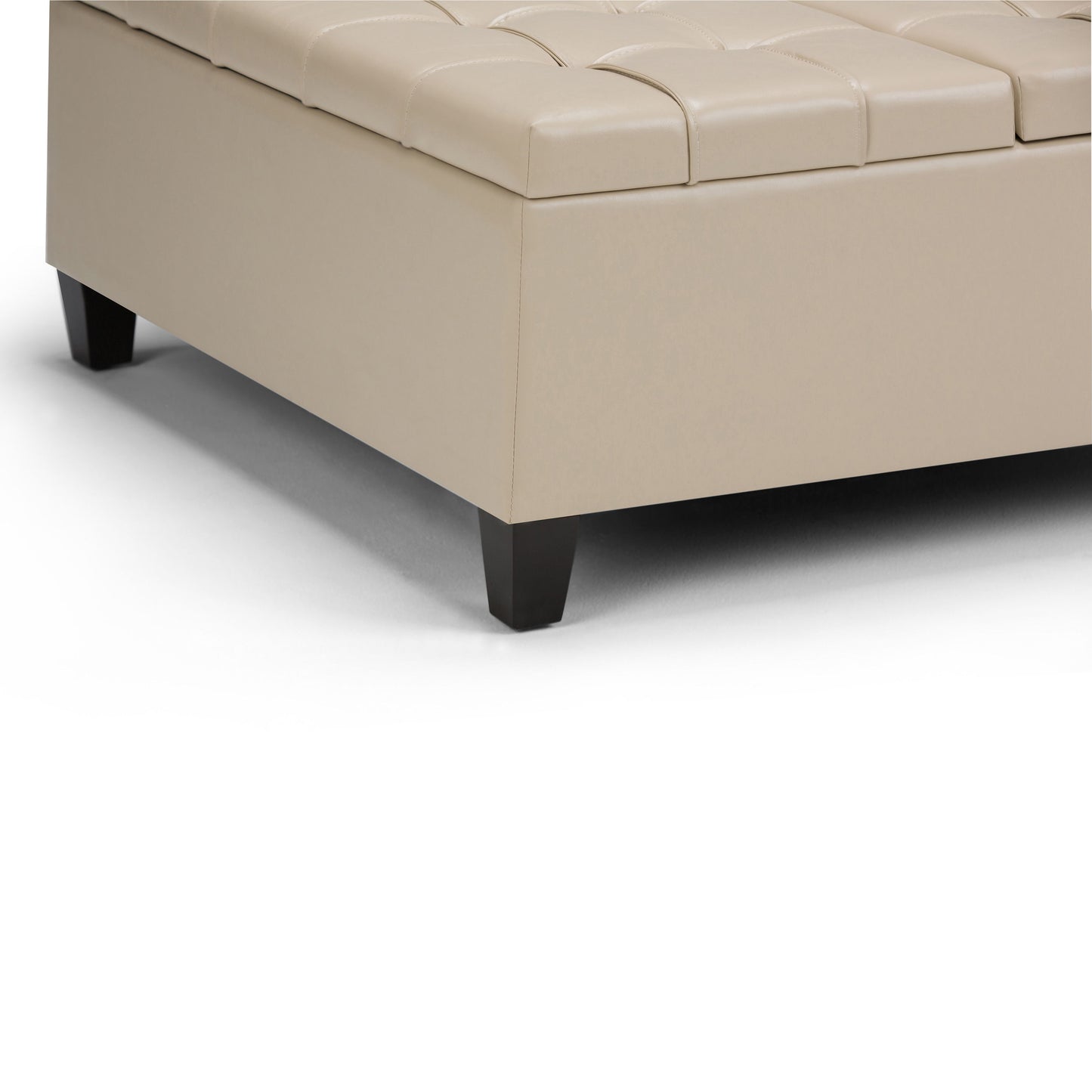 Harrison - Coffee Table Storage Ottoman - Satin Cream