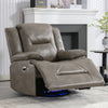360ÔøΩÔøΩ Swivel And Rocking Home Theater Recliner Manual Recliner Chair With A Led Light Strip For Living Room - Gray