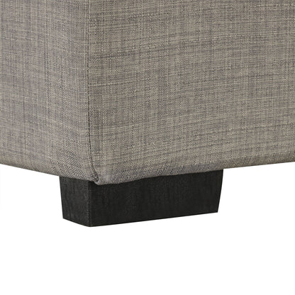Convertible Ottoman Sleeper With Memory Mattress - Gray - Gray