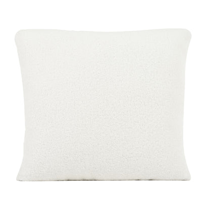 Modern Teddy Fabric Accent Chair - Mid - Century Upholstered Armchair With Pillow And Wood Legs For Living Room, Or Reception Room - White