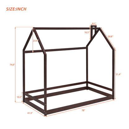 Twin Size Playhouse Bed - Espresso