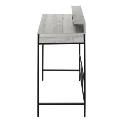 Computer Desk, Home Office, Standing, Storage Shelves, Laptop, Contemporary & Modern - Gray