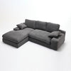 Modern Minimalist Modular Sectional Sofa Set, Upholstered Sleeper Couch - Gray