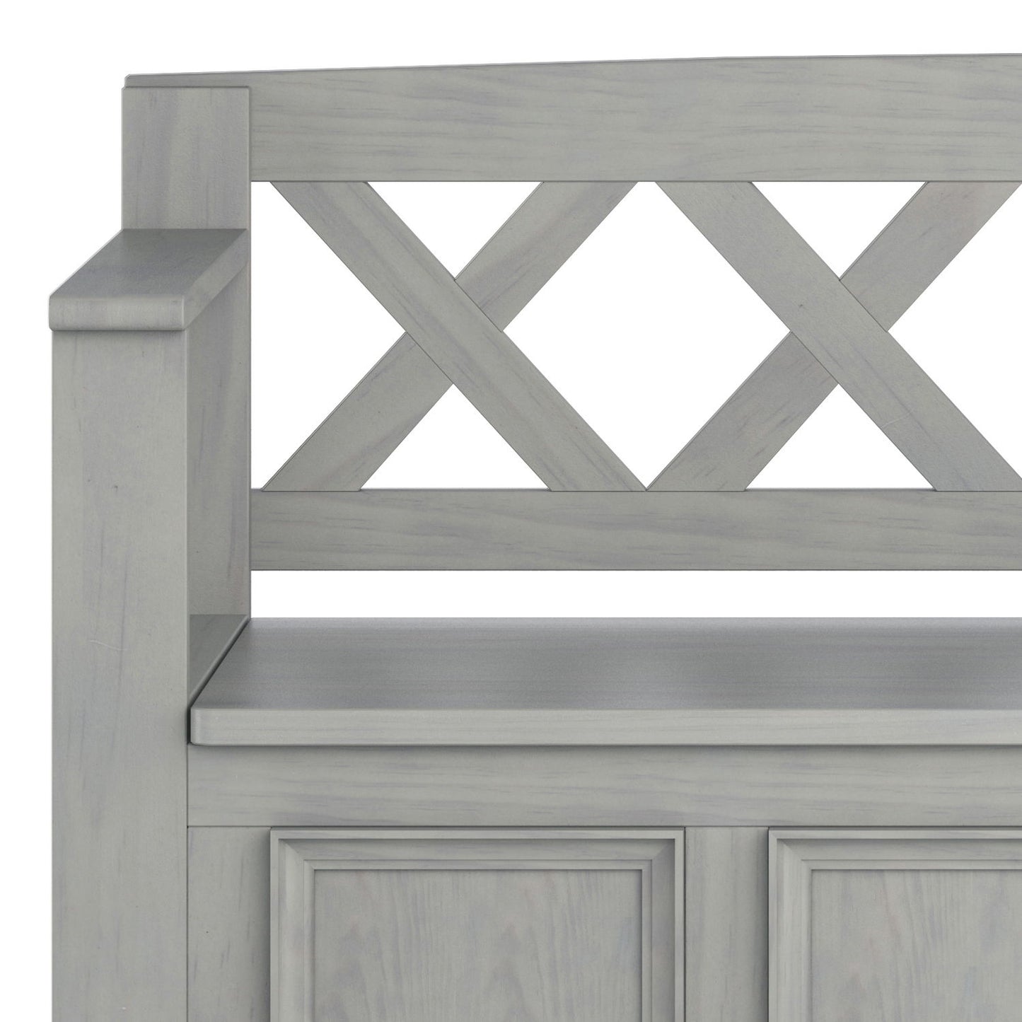 Amherst - Entryway Storage Bench - Fog Gray