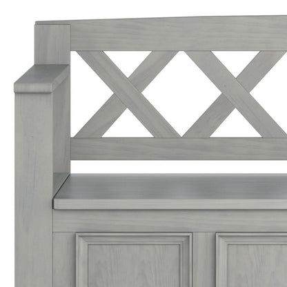 Amherst - Entryway Storage Bench - Fog Gray