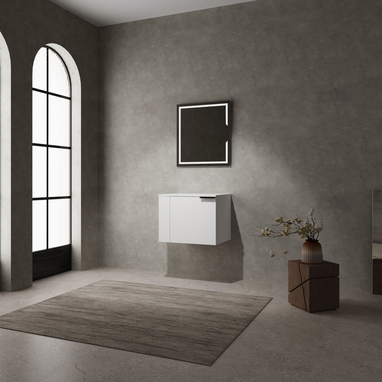 Modern 24" Bathroom Vanity, Suitable For Small Bathroom Spaces - White Oak