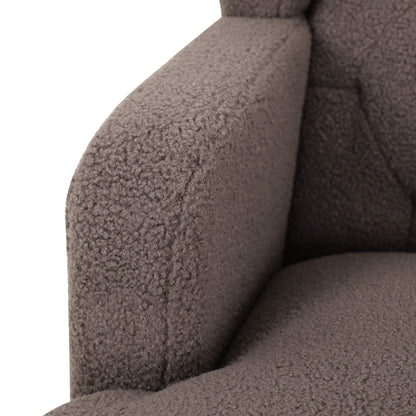 Upholstered Accent Chair Tufted Armchair For Living Room, Russet - Brown