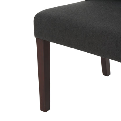 Contemporary Dining Chair (Set of 2) With Tufted Design - Charcoal