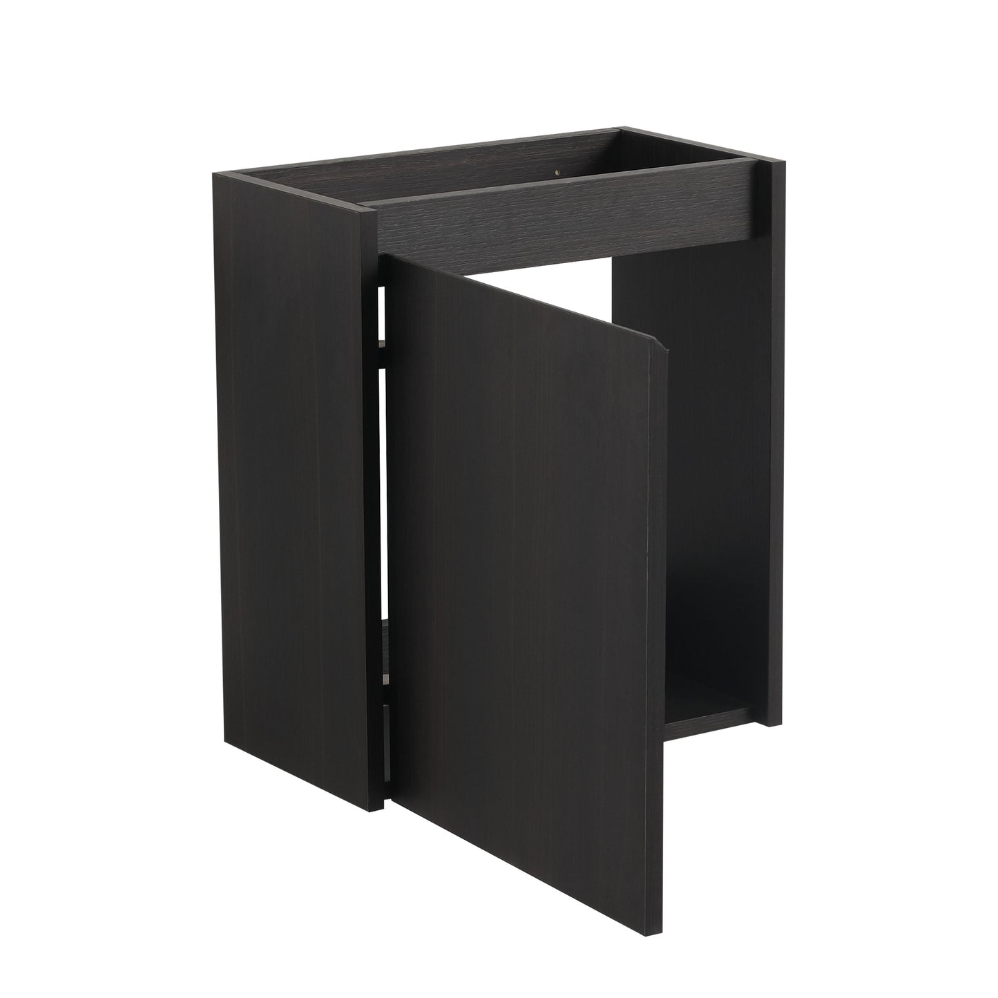Modern 16" Bathroom Vanity Sink Combo With Ceramic Sink And Cabinet For Small Spaces - Black