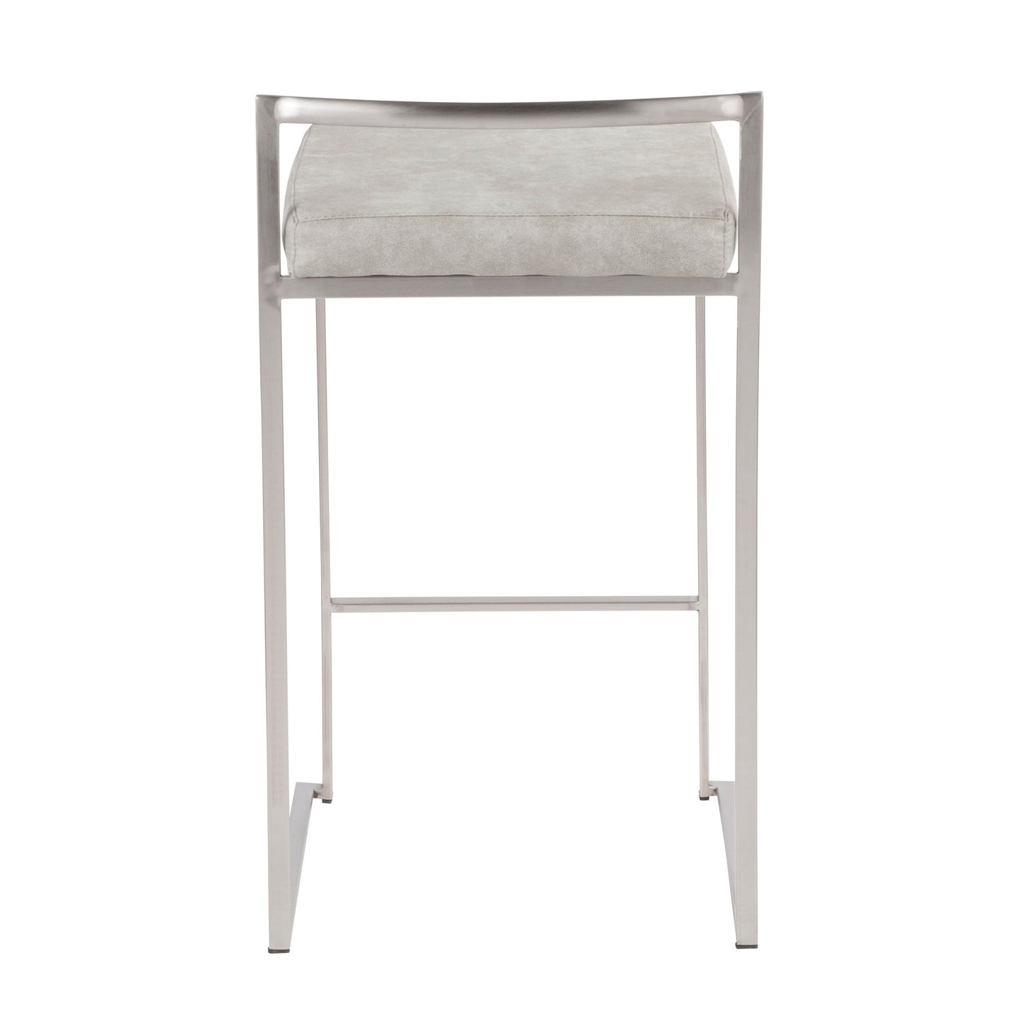 Fuji - Contemporary Stackable Counter Stool (Set of 3) - Light Gray