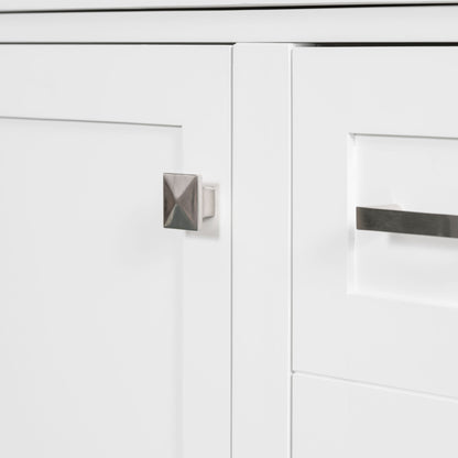 Bathroom Vanity, Modern Bathroom Cabinet With Sink Combo Set, Bathroom Storage Cabinet With A Soft Closing Door And 3 Drawers, Solid Wood Frame - White