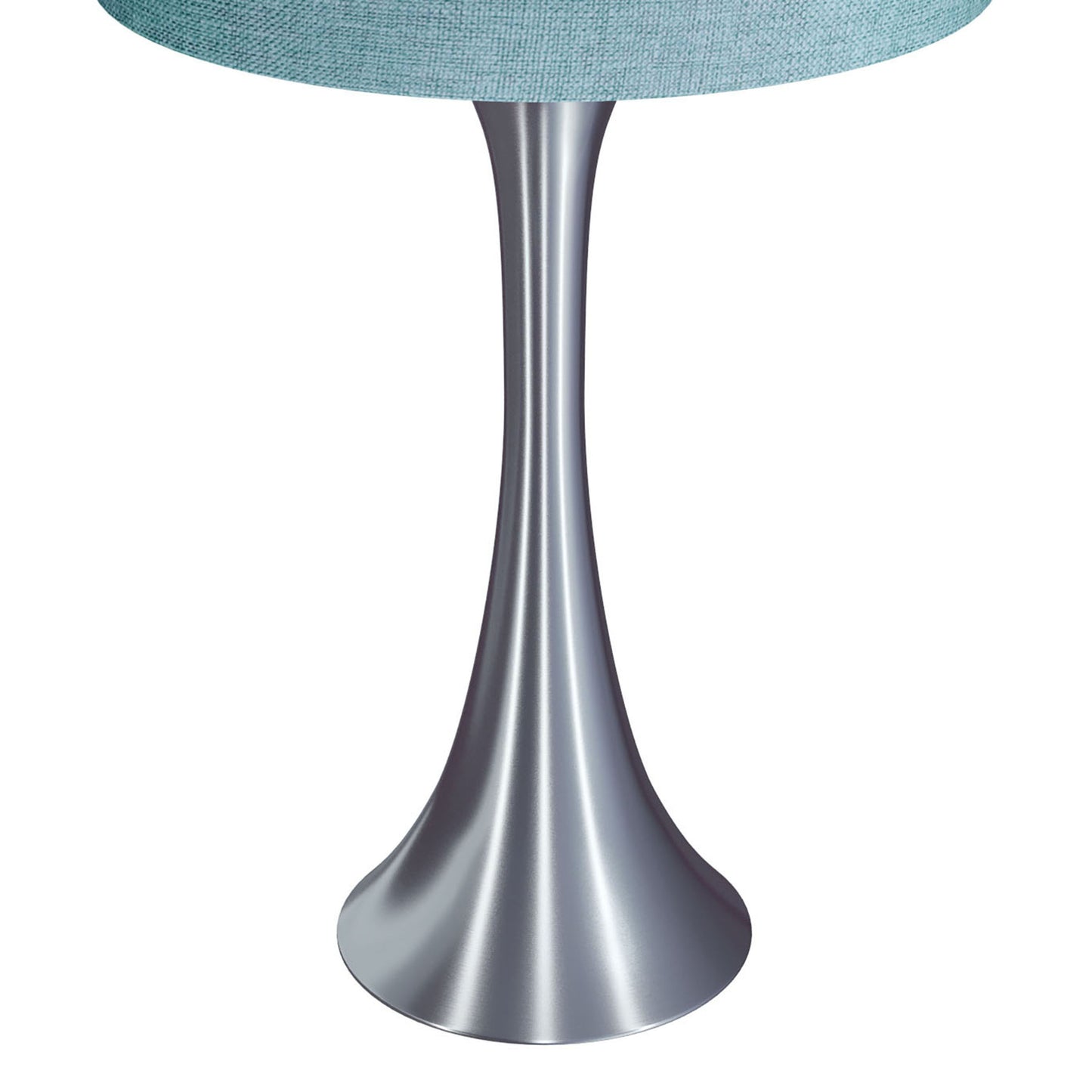 Lenuxe - Contemporary Table Lamp (Set of 2) - Nickel / Turquoise