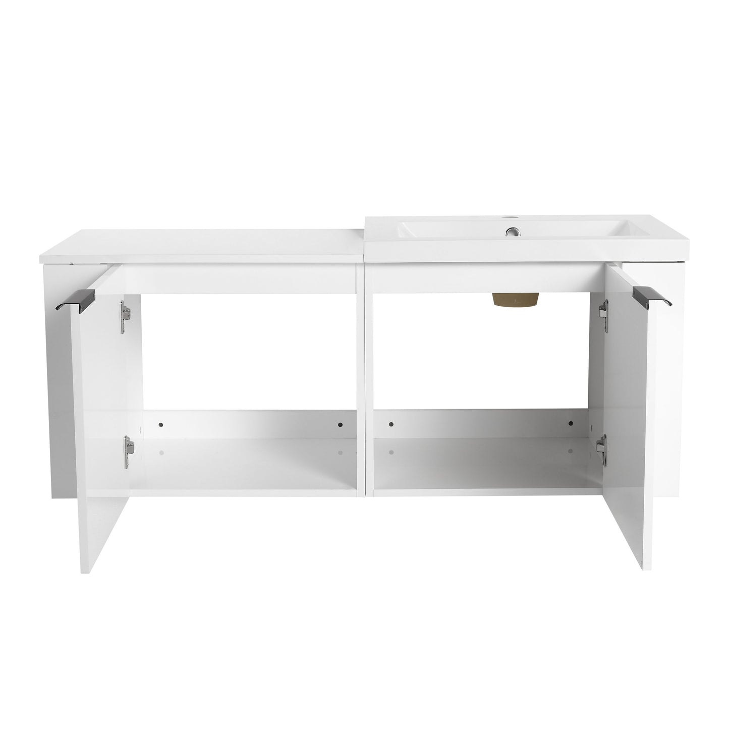 Modern 48" Bathroom Vanity Sink Combo With Spacious Storage - White