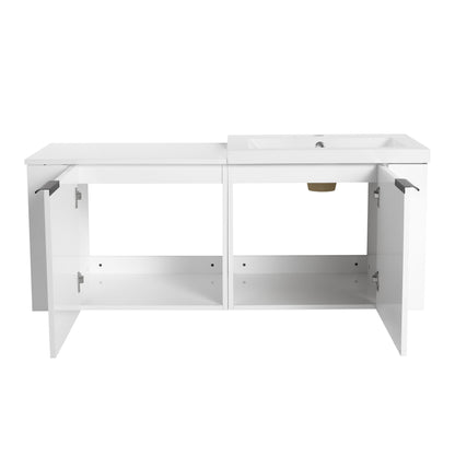 Modern 48" Bathroom Vanity Sink Combo With Spacious Storage - White
