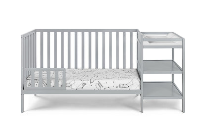 Palmer - 3 In 1 Convertible Crib, Changer Combo - Gray