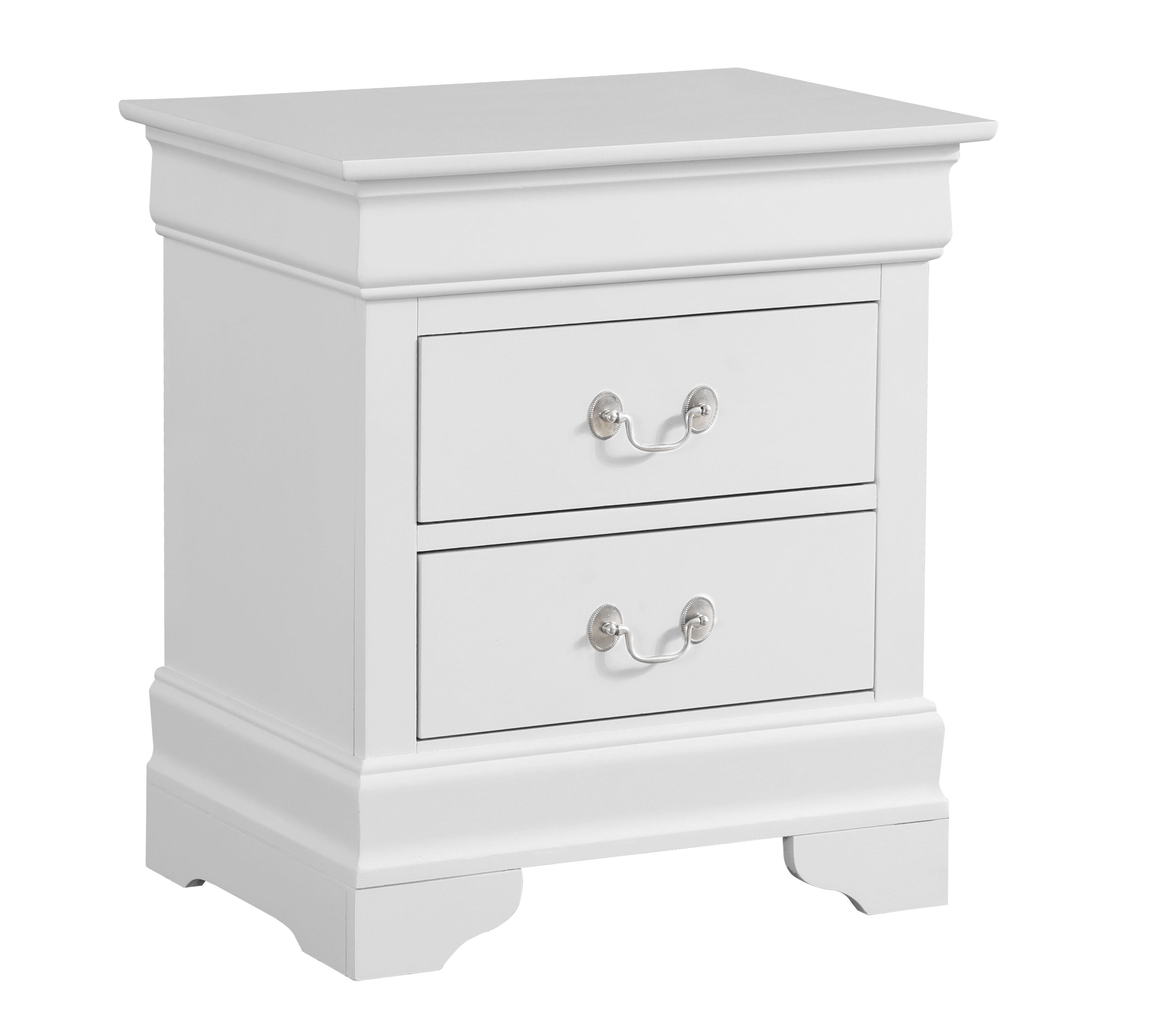 Louis Phillipe - Elegant Nightstand - White