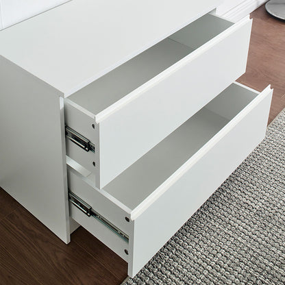 Devi - Wall Mounted Wood Closet System With Modular Units - White