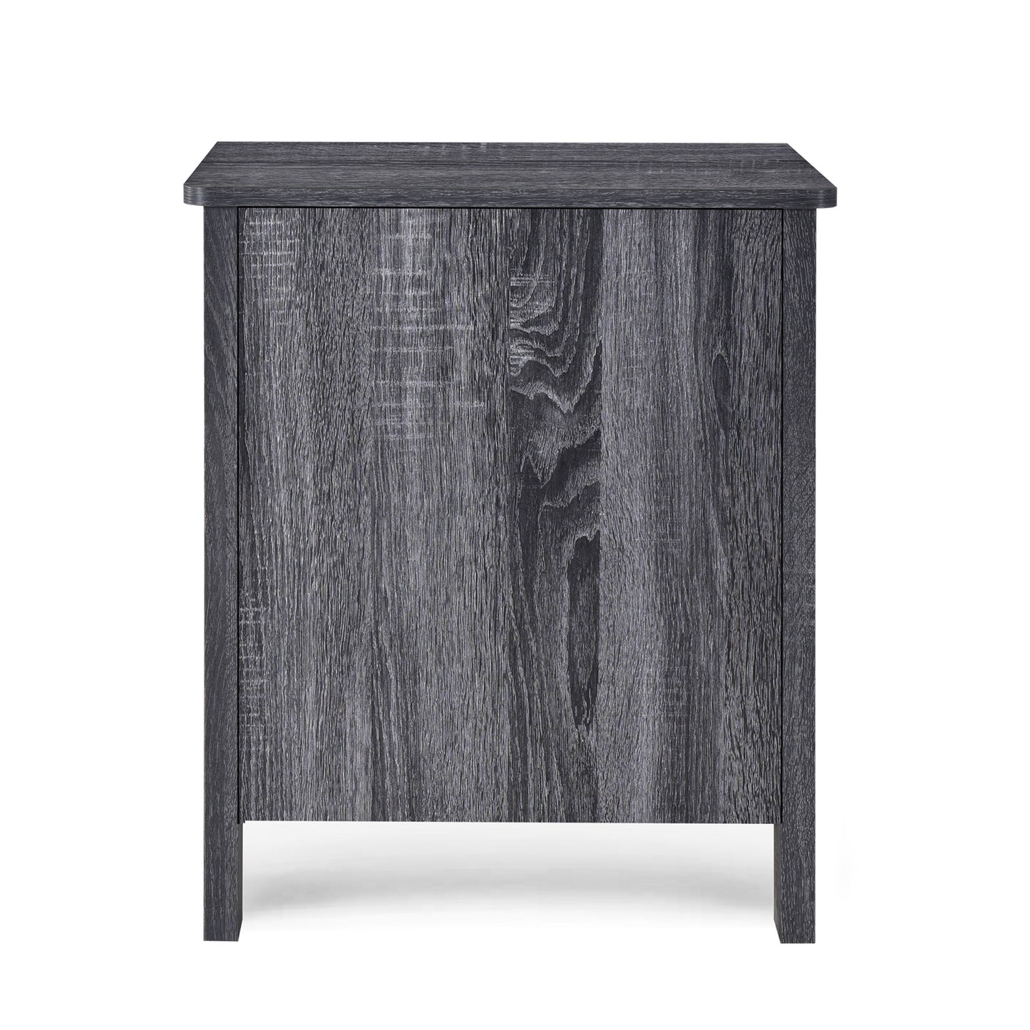 Titeca - Contemporary 2 Drawer Nightstand - Dark Gray