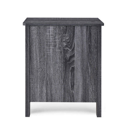 Titeca - Contemporary 2 Drawer Nightstand - Dark Gray