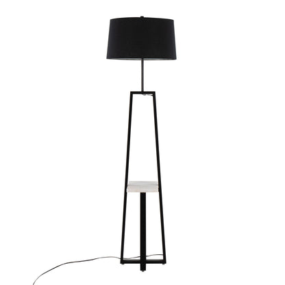 Cosmo - Shelf Contemporary / Glam Floor Lamp - Black