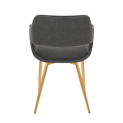 Margarite - Contemporary Dining / Chair (Set of 2) - Gold / Gray