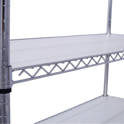 6 Tier 6000Lbs Capacity Nsf Metal Shelf Wire Shelving Unit, Heavy Duty Adjustable Storage Rack With Wheels & Shelf Liners For Commercial Grade Utility Steel Storage Rack - Chrome