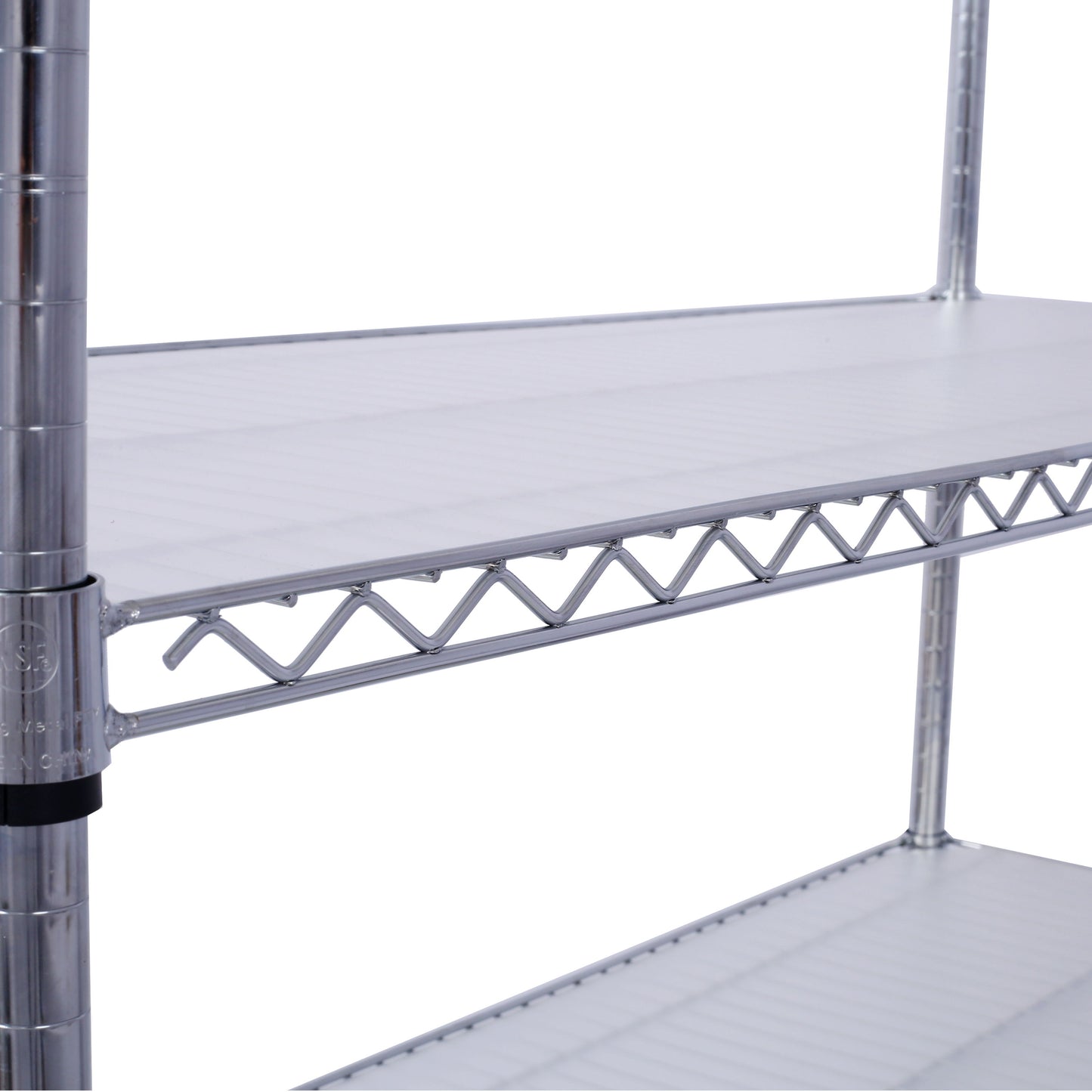 18" 6 Tier 6000Lbs Capacity Nsf Metal Shelf Wire Shelving Unit, Heavy Duty Adjustable Storage Rack With Wheels & Shelf Liners For Commercial Grade Utility Steel Storage Rack - Chrome