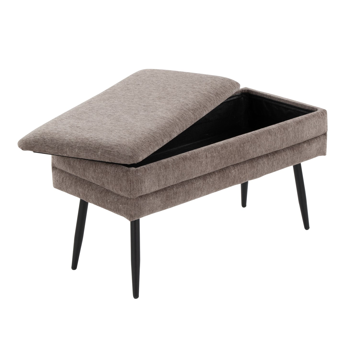 Neapolitan - Contemporary Storage Bench - Black / Brown