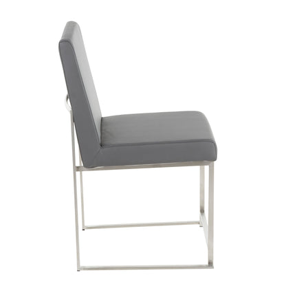 Fuji - Contemporary High Back Dining Chair (Set of 2) - Gray