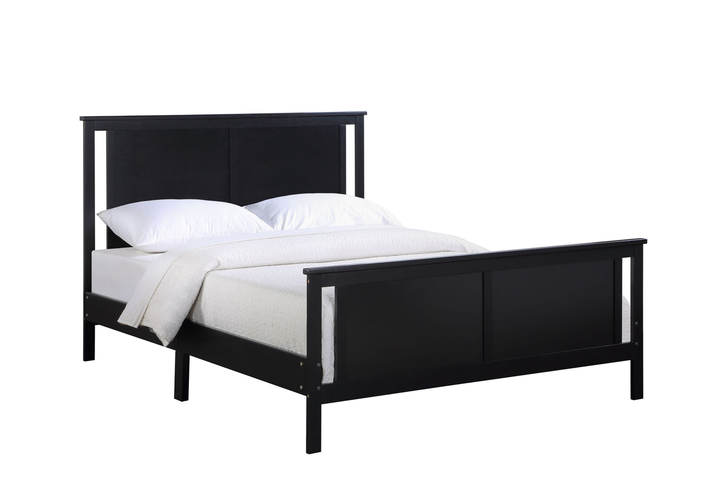 Connelly - Reversible Panel Full Bed - Black / Vintage Walnut