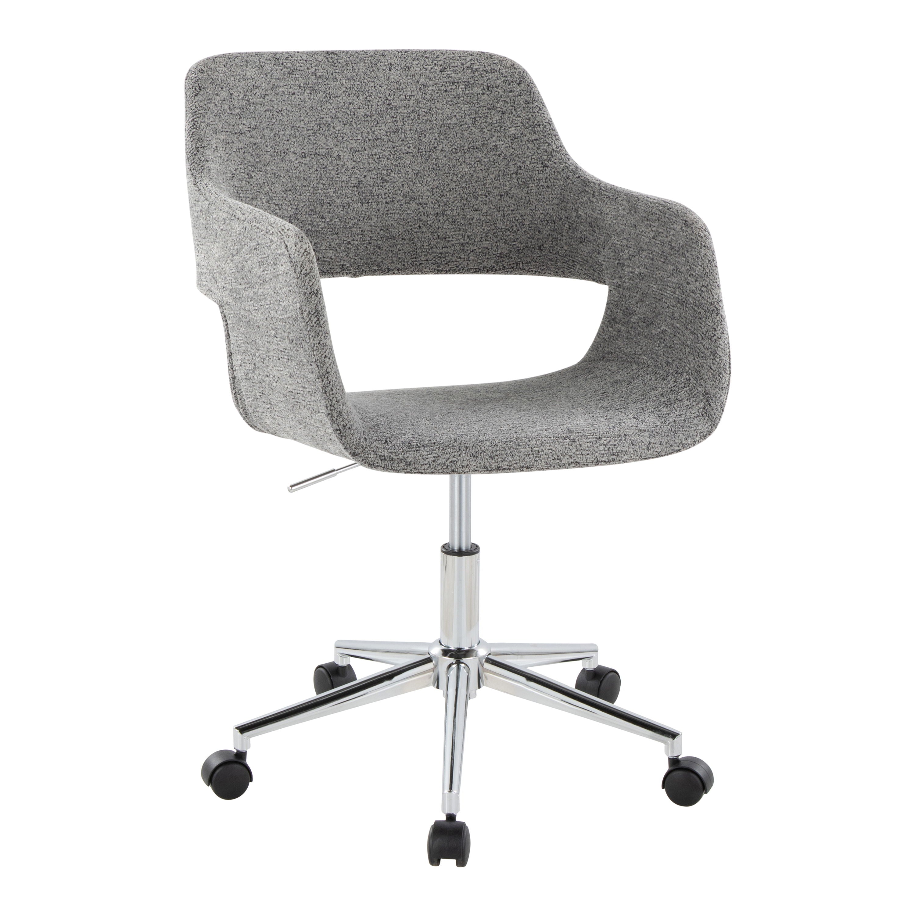 Margarite - Contemporary, Task Chair - Chrome / Gray